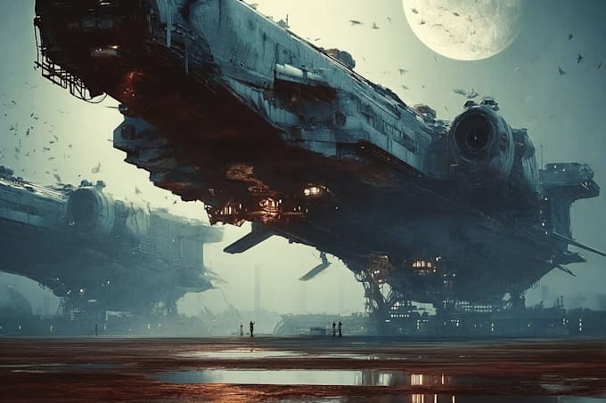 design a sci fi spaceship design