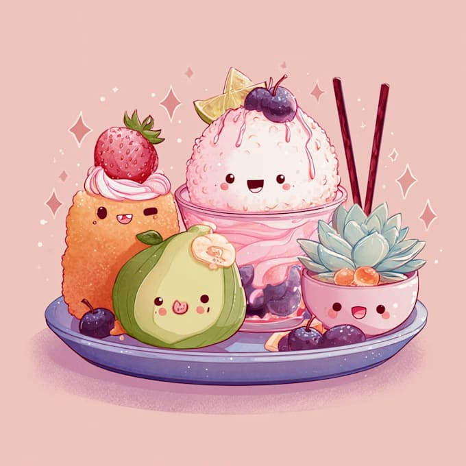 cute doodle character simple illustration