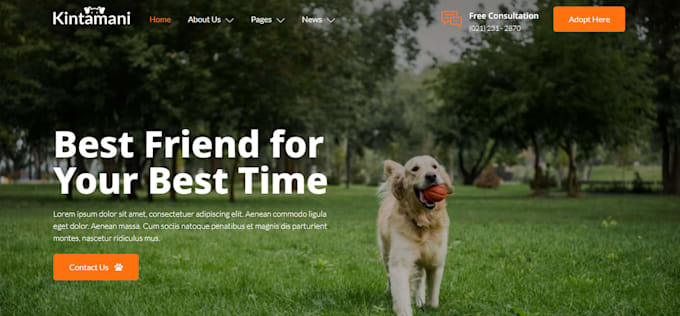 design dog website, dog training website, pet grooming website, sitting website