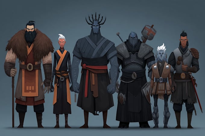 make your dark fantasy or scifi characters