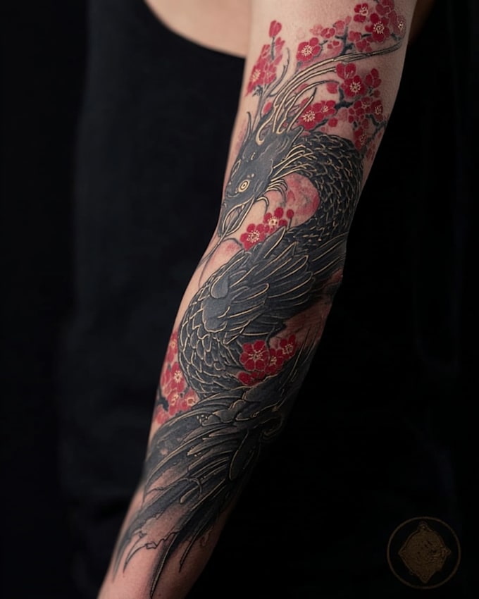 design authentic japanese tattoo artwork with unique style