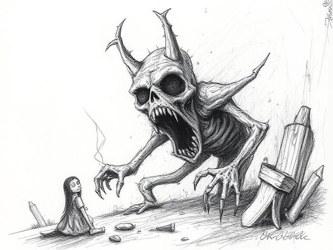 draw badly cursed weird sketch art
