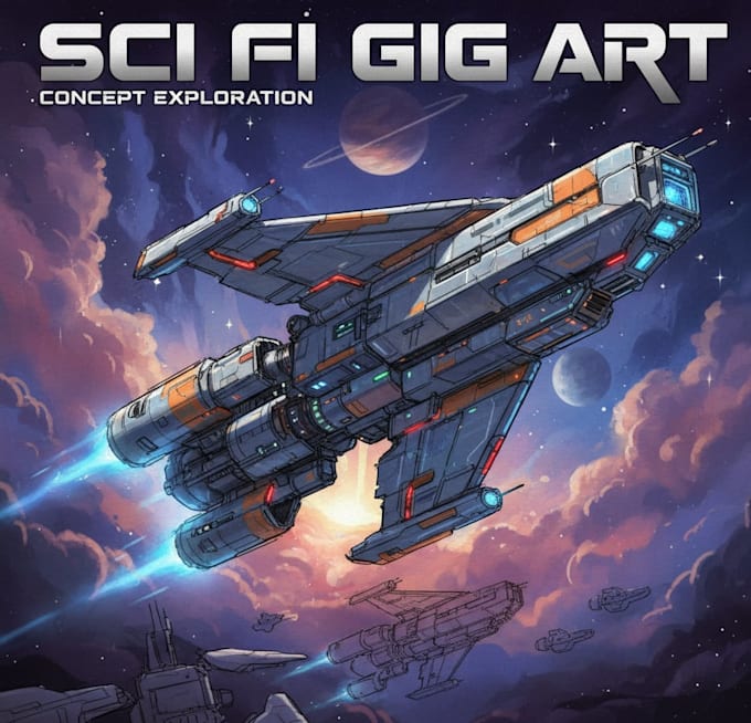 do a sci fi spaceship design