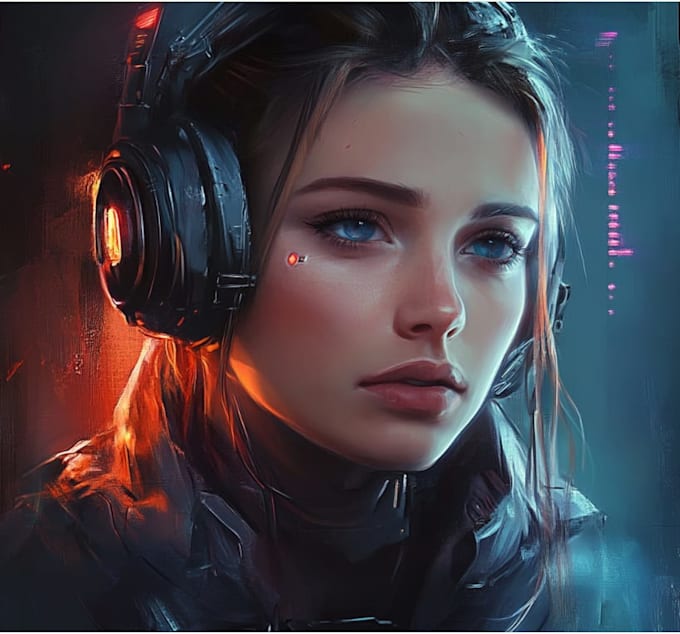 design stunning sci fi portrait art