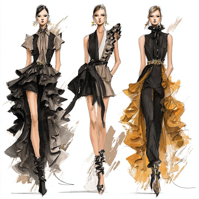 design fashion and editorial illustration