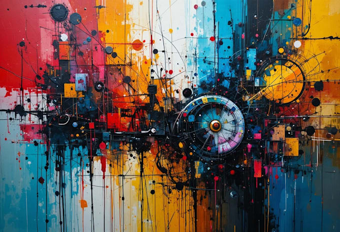 create an expresionism art, graffity, abstract