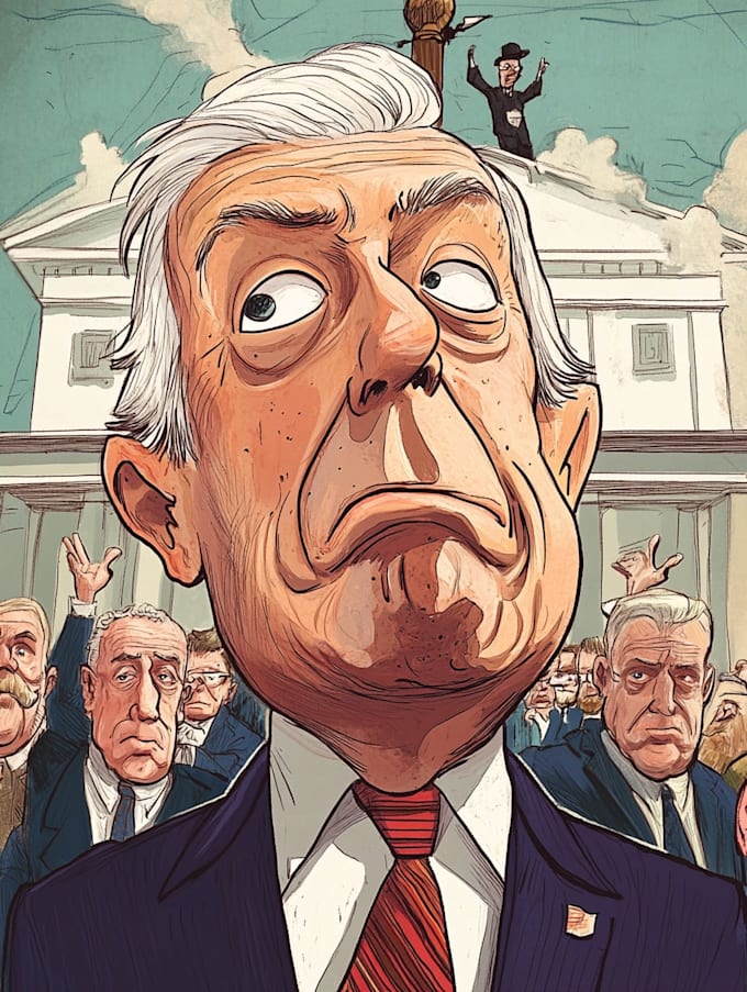 make a political cartoon art
