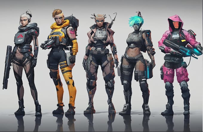 design fantasy and cyberpunk character