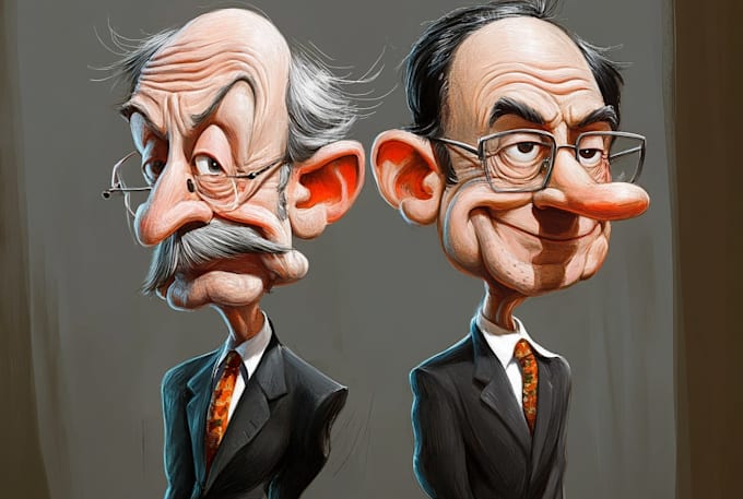 draw artistic cartoon caricatures