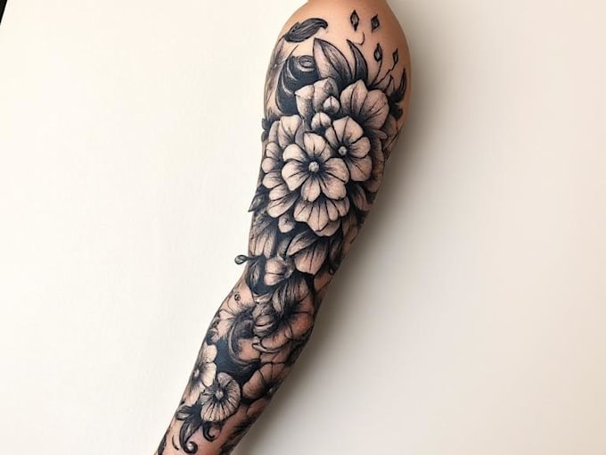 create a tattoo design of tattoo sleeve