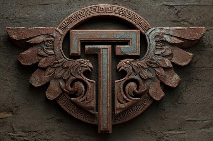 make 3d emblem logo with fantasy game style