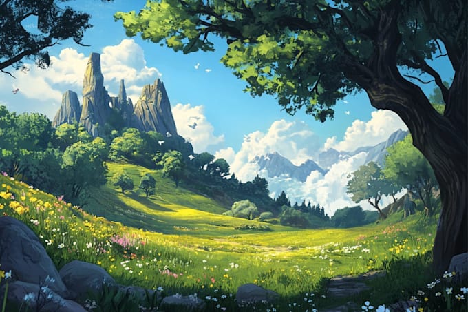 do fantasy landscapes and scenery art