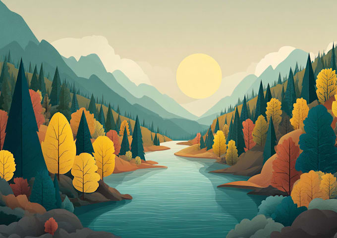 create modern flat design illustration