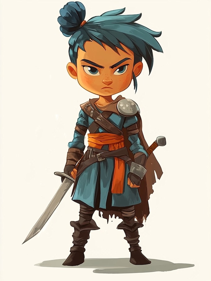 draw a 2d game character illustration