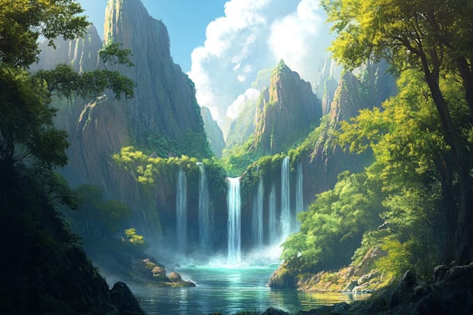 design stunning fantasy landscape