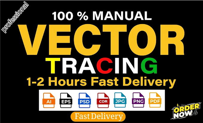 do vector tracing or convert to vector or redraw logo quickly