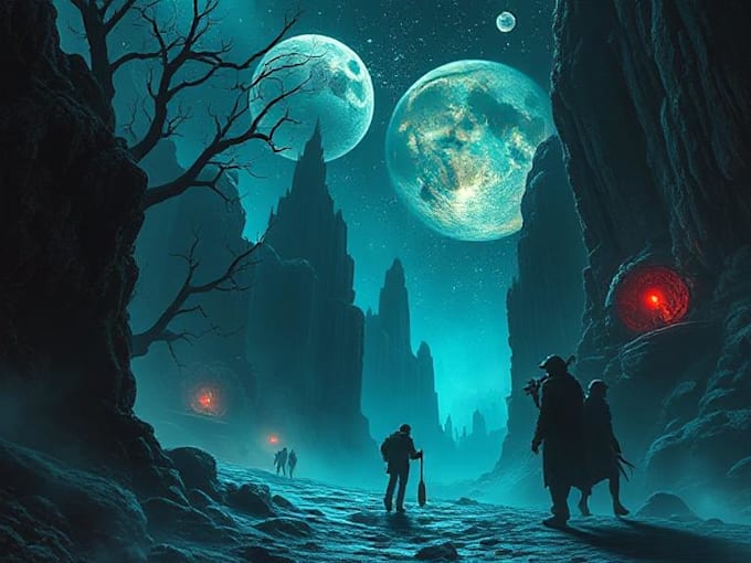 design  sci fi horror fantasy illustration