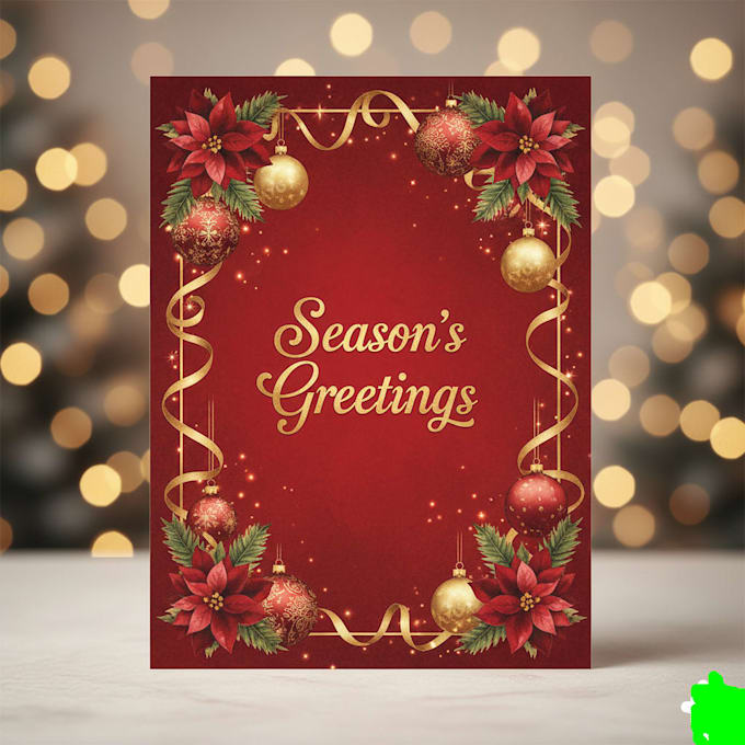 draw christmas card, invitation with watercolor