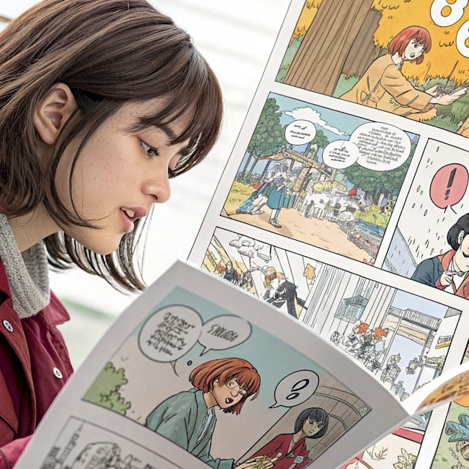 draw webtoon manga web comic book page illustration
