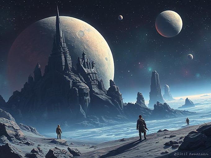 draw sci fi illustration and sci fi concept art