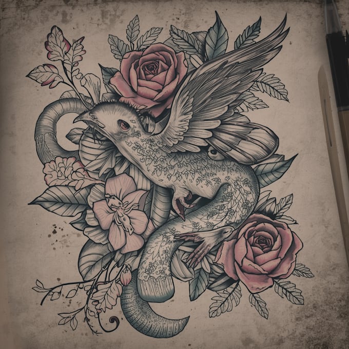 design professional creative tattoo design