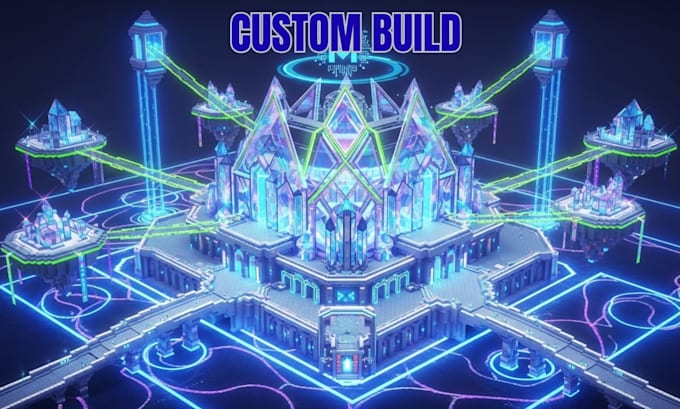 Design minecraft lobby house map terrain castle build hub spawn server ...