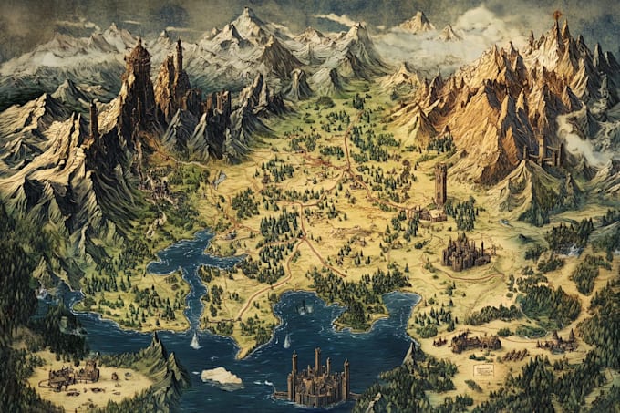 Fantasy Map Use Do fantasy map design by Jaiallredytgkj | Fiverr