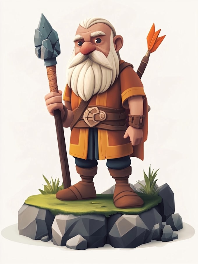 draw 2d game character illustration