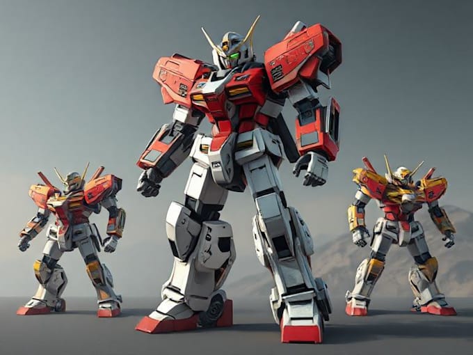 draw high quality robot, mecha concepts