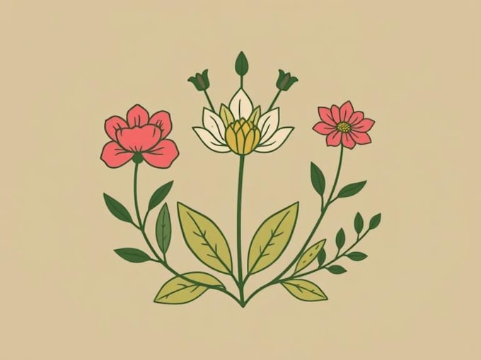 design a custom  botanical logo for you