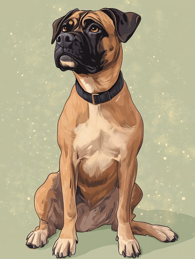 design a pet portrait illustration