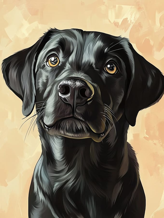 design a custom  pet portrait illustration