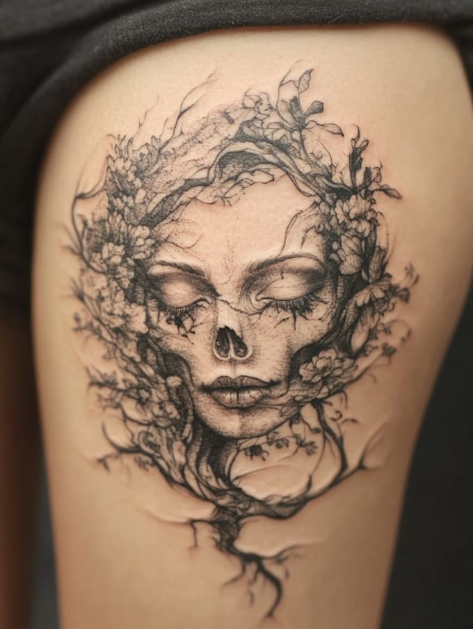 create a tattoo design of tattoo sleeve