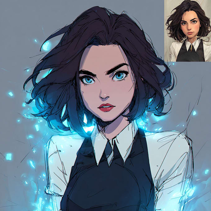 draw anime art commissions portrait for you