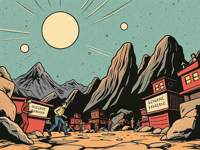 draw a retro vintage comic illustration