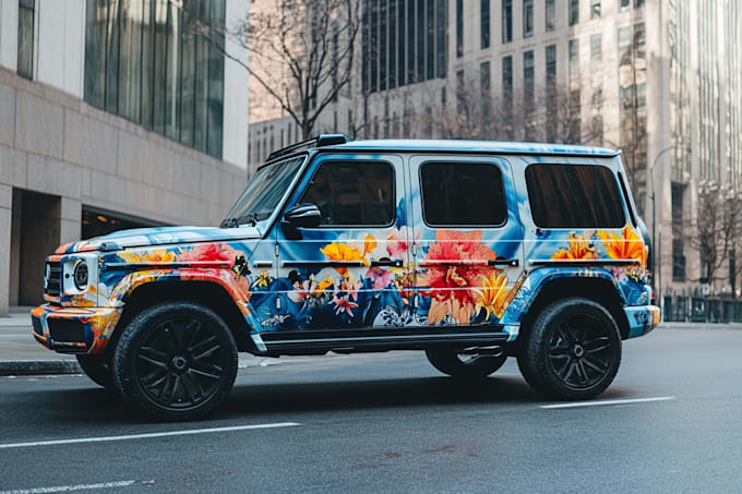 create professional car wrap and mockup for your vehicle