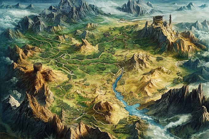 do illustrate medieval fantasy and sci fi maps