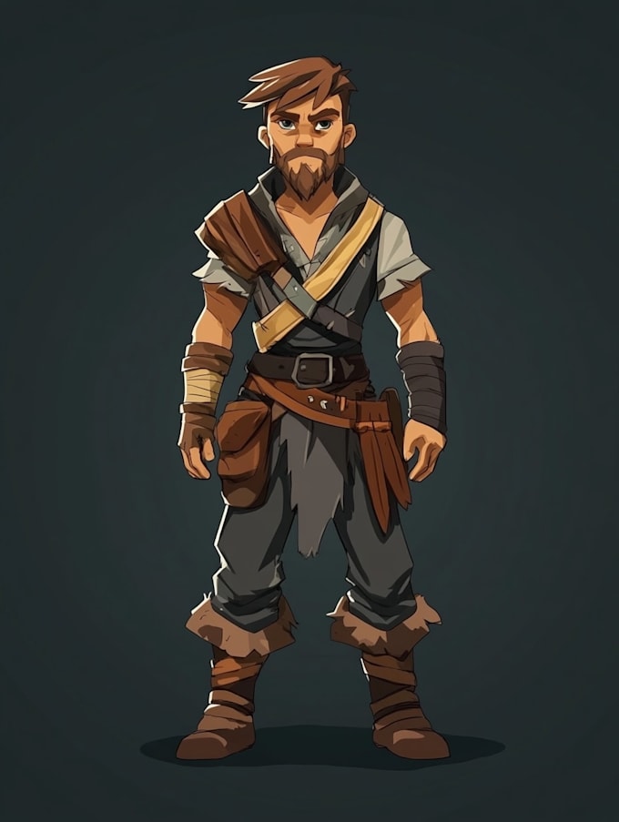 make 2d game character, illustration and cartoons
