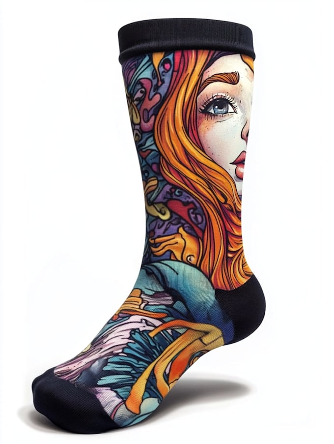 draw a creative socks unique sock design for you