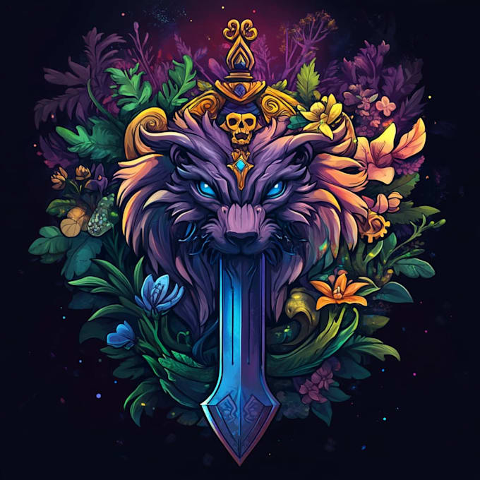 create an fantasy game logo and branding