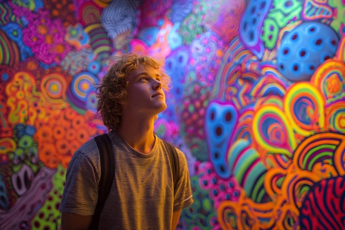 draw trippy psychedelic lowbrow design
