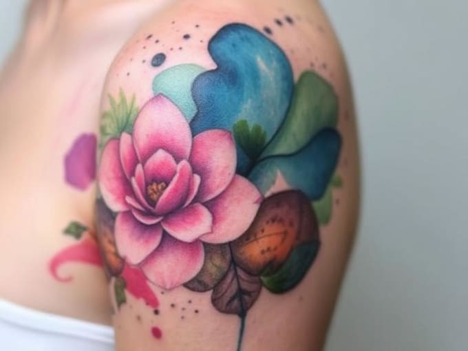 custom a watercolor tattoo design