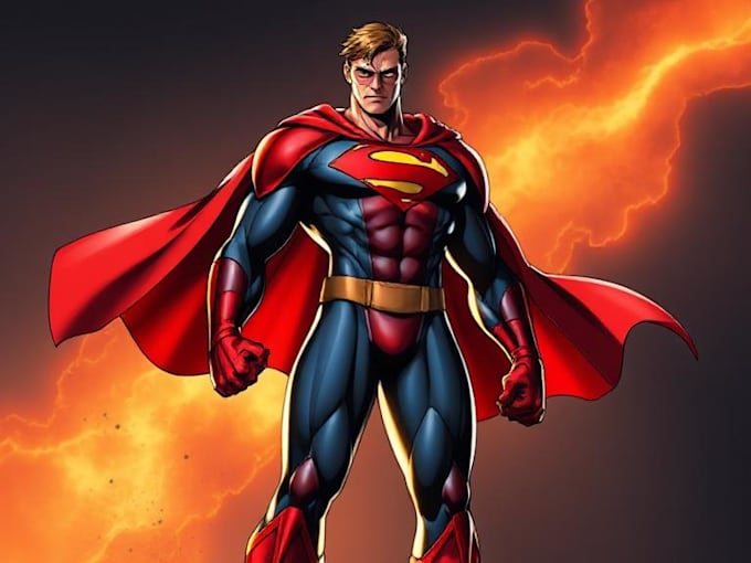 draw superhero character for you