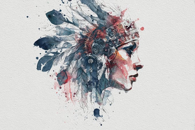 create a custom watercolor modern tattoo design