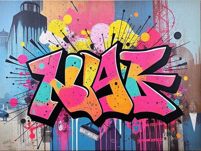 create graffiti pop art canvas designs and murals