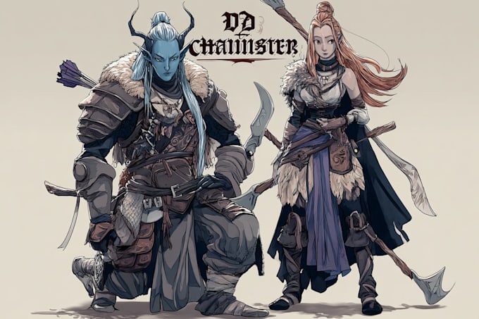 draw a fantasy illustration and design