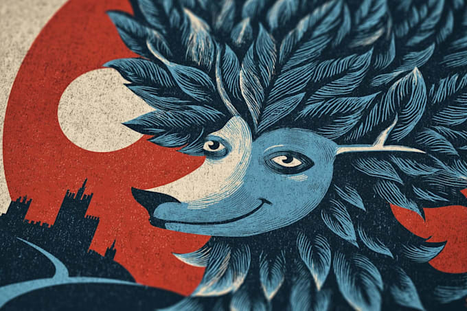 do linocut or woodcut illustrations