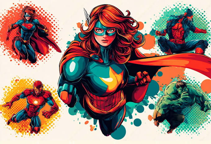 superhero comic page superhero character for comics