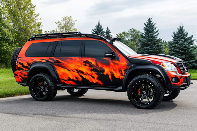 make a racing sport car wrap design