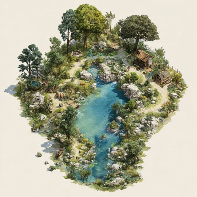 draw beautiful map in vector illustration